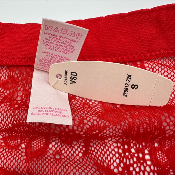 Victoria's Secret Red Stretch Lace Hiphugger 2012 Bikini Panty - Picture 10 of 12